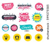 sale shopping banners. special... | Shutterstock .eps vector #599375585