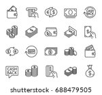 money line icons. set of... | Shutterstock .eps vector #688479505