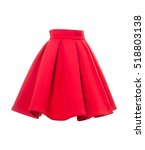 Short red bell skirt isolated...