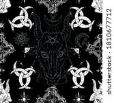 seamless pattern with diabolic... | Shutterstock .eps vector #1810677712