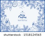 merry christmas and happy new... | Shutterstock .eps vector #1518124565