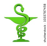 pharmacy symbol isolated. 3d... | Shutterstock . vector #1033787458