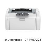 laser printer isolated. 3d... | Shutterstock . vector #744907225