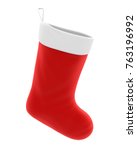 Christmas Sock Isolated. 3d...