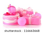 colorful pink gifts with pink... | Shutterstock . vector #116663668