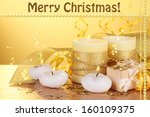 beautiful candles  gifts and... | Shutterstock . vector #160109375