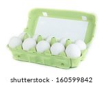 Eggs In Paper Tray Isolated On...