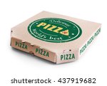 Cardboard Pizza Box Isolated On ...