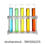 Test Tubes With Colourful...