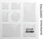 set of different shapes glass... | Shutterstock .eps vector #200057942