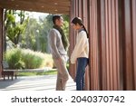dating young asian couple... | Shutterstock . vector #2040370742