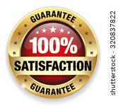 red satisfaction guarantee... | Shutterstock .eps vector #320837822