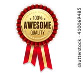 gold awesome  quality badge  ... | Shutterstock .eps vector #410069485