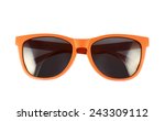 Orange sun glasses isolated...