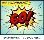 happy birthday postcard  in a... | Shutterstock .eps vector #1219297858