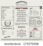 restaurant menu template.... | Shutterstock .eps vector #175570508