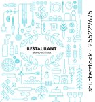 restaurant branding line... | Shutterstock .eps vector #255229675