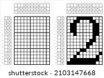 number two 2 nonogram pixel art ... | Shutterstock .eps vector #2103147668