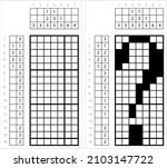 question mark symbol nonogram... | Shutterstock .eps vector #2103147722