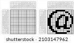 at sign nonogram pixel art   ... | Shutterstock .eps vector #2103147962