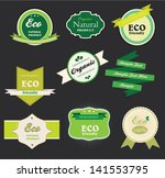set of labels for natural ... | Shutterstock .eps vector #141553795