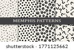 memphis style geometric... | Shutterstock .eps vector #1771125662