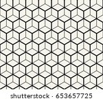 hexagon geometric line grid... | Shutterstock .eps vector #653657725