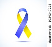 world down syndrome day. ribbon ... | Shutterstock .eps vector #1034347228