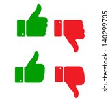set of thumb up icons  vector... | Shutterstock .eps vector #140299735