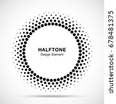 halftone vector circle frame... | Shutterstock .eps vector #678481375