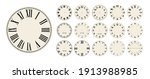 big set of vector clock faces ... | Shutterstock .eps vector #1913988985