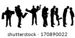 vector black silhouette of... | Shutterstock .eps vector #170890022