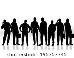 vector silhouette of... | Shutterstock .eps vector #195757745