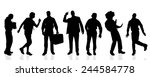 vector silhouettes of different ... | Shutterstock .eps vector #244584778