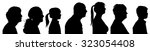vector silhouette profile of... | Shutterstock .eps vector #323054408
