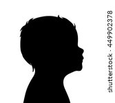 Vector Silhouette Of Boy On...