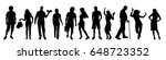 vector silhouette of people on... | Shutterstock .eps vector #648723352
