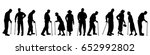 Vector Silhouette Of Old People ...
