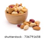 Mixed Nuts In A Bowl On White...