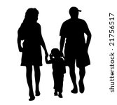 vector of happy family walking... | Shutterstock .eps vector #21756517