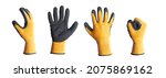Textile work gloves with rubber ...