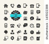 web icon set. contact us | Shutterstock .eps vector #165022388