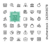 outline web icon set   money ... | Shutterstock .eps vector #262043078