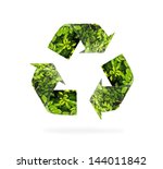 natural recycle sign on isolate ... | Shutterstock . vector #144011842