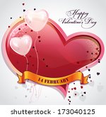 card for valentine's day with... | Shutterstock . vector #173040125