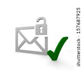 secure mail  | Shutterstock . vector #157687925