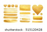 set of gold shining brush... | Shutterstock . vector #515120428
