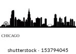 Chicago City Skyline Silhouette ...