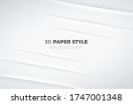 white abstract 3d paper... | Shutterstock .eps vector #1747001348