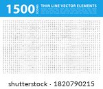 set of 1500 high quality thin... | Shutterstock .eps vector #1820790215